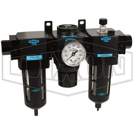 Dixon Wilkerson by Standard Combination Unit with Guard, 3/4 in NPT/BSPP-G Port, 175 SCFM Flow Rate, 150 p C28-06A